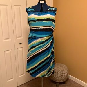 Tahari 22W colorful striped dress!